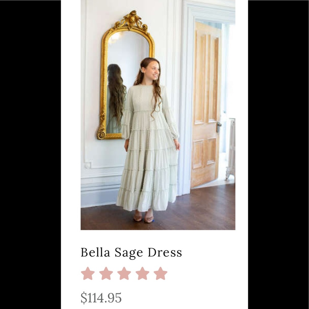 Dainty Jewells Bella in Sage dress